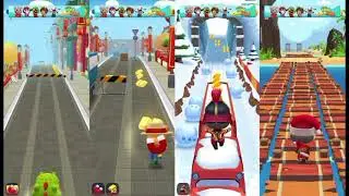 Talking Tom Gold Run🔥🔥- Dino Tom,Farmer Ginger, General Tom ,Santa Tom || HD Gameplay - 411