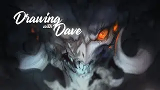 Value and Painting our Creature Sketch! Drawing with Dave Episode 15!