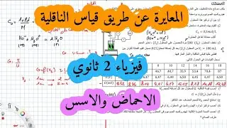 تمرين في المعايرة عن طريق قياس الناقلية سنة ثانية ثانوي الاحماض والاسس