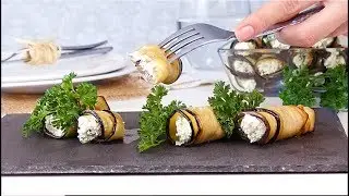 Баклажаны на закуску с творогом и чесноком