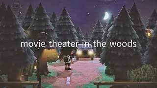 森のナイトシアターと針葉樹林の道  | outdoor movie theater | speed build | animal crossing new horizons あつ森