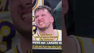 Luka Doncic did not play in 2nd half due to leg contusion.
