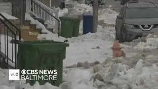 Ice covers many Baltimore sidewalks as arctic cold front moves in, power outage risk across Maryland