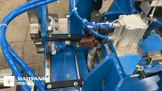 Brick belt network welding production line