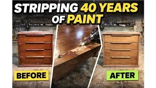 Restoring an Old Wooden Dresser|Removing Old Paint(Part1)بازسازی دراور چوبی قدیمی|حذف رنگ(قسمت اول)