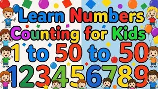 123456789 | English Numbers 1 to 50 | Learn Counting for Kids | Number Learning 2026