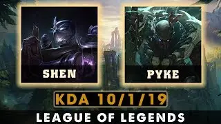 SHEN TOP vs PYKE || KDA 10/1/19 || Resolve Keystone Rune || Season 9