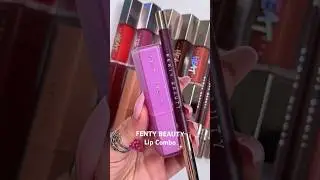 Fenty Gloss Stix Icy Amethyst + traced out lip liner bored heaux 🍇💜 #fentybeauty #lipcombo #shorts