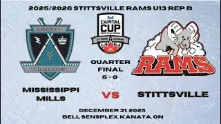 31Dec25 U13 Mississippi Mill ThunderKings vs Stittsville RAMS - Bell Capital Cup Quarter-final