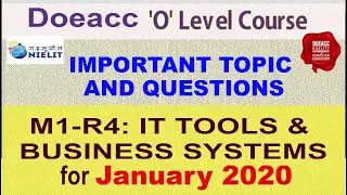 Important/selective Question for jan 2021 | M1-R4:It Tools and Business System | Doeacc O Level Exam