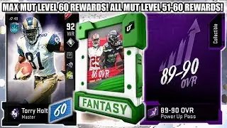 MAX MUT LEVEL 60 REWARDS! ALL MUT LEVELS 51-60 REWARDS! FASTEST WAY TO LEVEL UP! | MADDEN 20