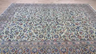 10'  x 13' Kashan Wool Authentic Persian Rug