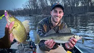 Soaking Suckers, Pitching Plastics, and Ripping Blades for Early Spring River Walleyes