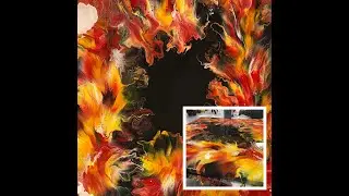 #46- Fire Dutch Pour **Amazing Blow out** Paint pouring technique #mollysartistry #dutchpour