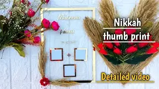 Detailed video of Nikkah thumb print board | acrylic nikkahnama making video | Nikkah thumb print |