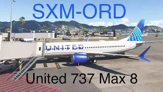 MSFS 2024 live! St Maarten (TNCM) - Chicago (KORD) United Airlines 737 Max 8