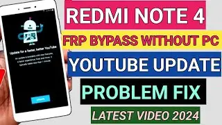 Обход FRP на Redmi Note 4 || Без ПК || Разблокировка аккаунта Google на Xiaomi Note 4 2024