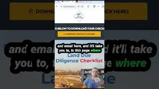 Buying Land?  Download FREE Land Due Diligence Checklist (Avoid Costly Land Buying Mistakes) #shorts