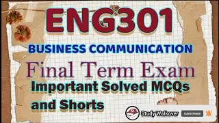ENG301 FinalTerm|ENG301 final term preparation|#ENG301| #Quiz| #Solution| #MCQs| #studywalkover