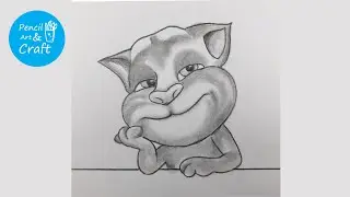 How To Draw Talking Tom Step By Step | Talking Tom Drawing Tutorial