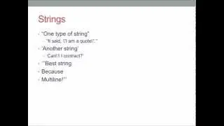 Basic python concepts
