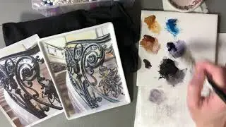 Oils on Porcelain: architecture
