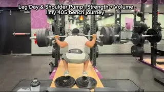Legs & Shoulders Volume | Squats, Rack Pulls & Full Pump | my 405 bench press journey 