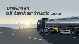 Drawing an oil tanker truck with AI