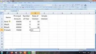 How to Calculate Simple Interest in Excel || TSH Edu HuB