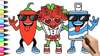 HOW TO DRAW SWAGGY BROS & LOVIN ROSE - Steal a Brainrot ROBLOX