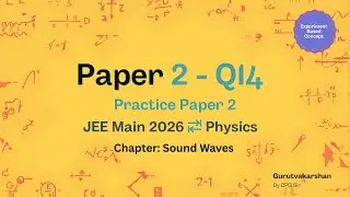 JEE Main 2026 Physics Practice Paper 2 | Q14 | Sound Waves | Experimental Concept