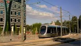ANSALDO BREDA type SIRIO trams at Athens-Piraeus (11/11/12)