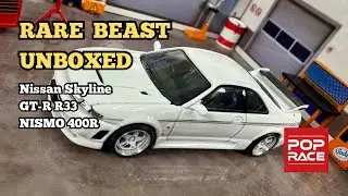 RARE BEAST UNBOXED! Pop Race 1:54 Nissan Skyline GT-R R33 NISMO 400R &ndash; Diecast Perfection!