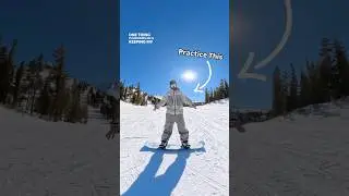 Snowboard with more balance (practice this) #snowboard #snowboarding