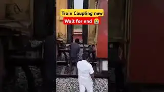 Train Coupling Dangerous Job😭😭#stop #indian railway😡
