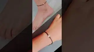 DIY black thread anklet and bracelet#shorts #diy