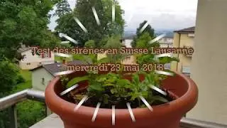Test des sir&egrave;nes en Suisse Lausanne, le 23 mai 2018