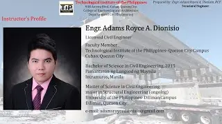 1 Part 1 Instructor's Profile | References