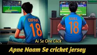 How To Make Cricket Team T Shirt Image With Own Name ll cricket jersey kese banaya ll #ai