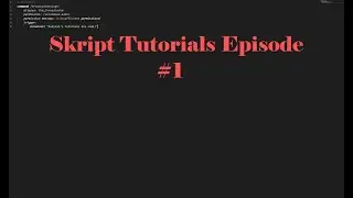 Basic Commands & Broadcast | Skript Tutorial #1