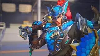 NEW Azure Drake Brigitte Skin Showcase | Overwatch 2