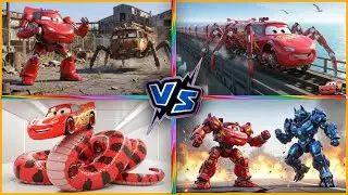 McQueen vs Monster Snake! 🏎️🐍 Epic Robot Fight! Choose your team! 👇