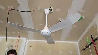 Testing my DC Canarm Industrial Ceiling Fan with Banvil Gold Line blades with @AlexTheFanMan