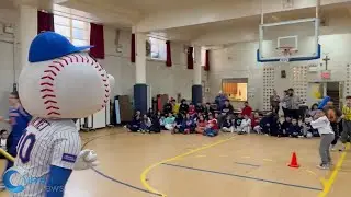 Mr. and Mrs. Met Surprise Students at St. Joan of Arc Catholic Academy in Queens