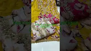 Awesome suit design #fashion #Pure crape shirt with hand work Pure shiffon dupatta Shantoon bm 1495/