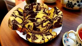 Soft & Fluffy Marble Cake at Home | No Oven cake | Live Cooking with Food Fusionista #marblecake