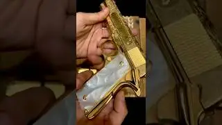 Golden Engraved Colt MK IV Series 70 45 Auto
