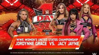 WWE 2K25 JORDYNNE GRACE VS JACY JANE (W/FATAL INFLUENCE) AT DAY 1 #WWE #DAY1 