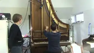 Sarah Nicolls with Matthew Bourne at the Inside-Out Piano