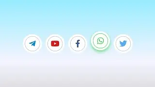 Social Button Shadow Hover Effects | HTML CSS